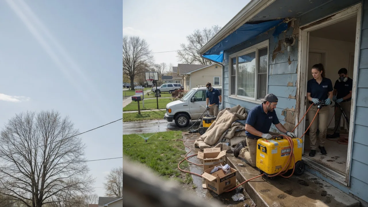 Basement Flood Cleanup in Harrisburg, IL near me